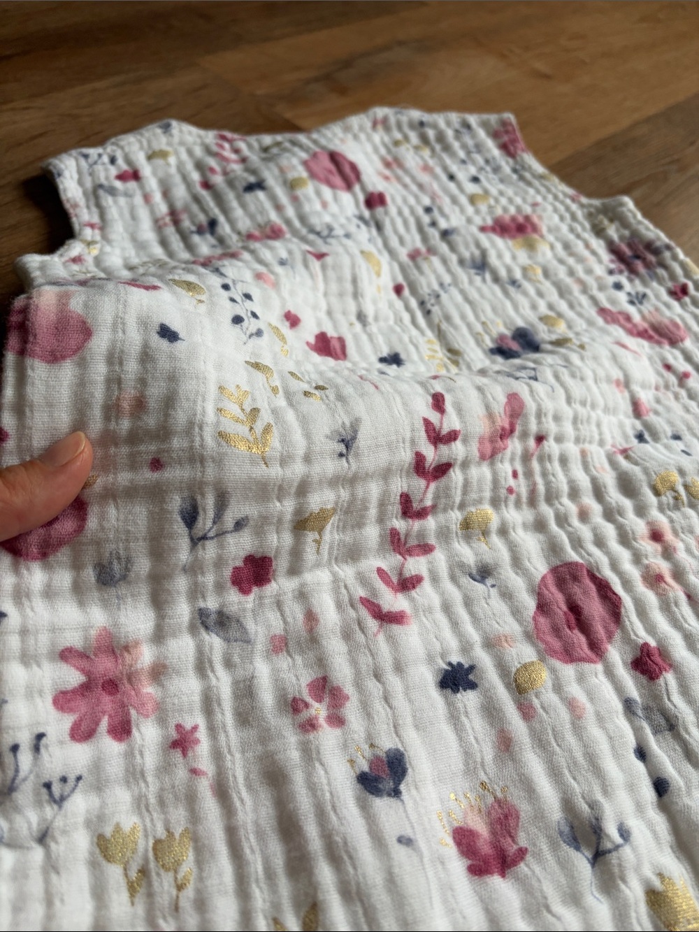 Little Unicorn Floral Muslin Sleep Sack Night Gown Overalls 18-24m - Picture 6 of 6